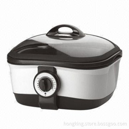 8-in-1 Electric Cooker with 5L Capacity and Removable Non-stick Bowl, with Wide Temperature Range